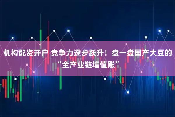 机构配资开户 竞争力逐步跃升!盘一盘国产大豆的“全产业链增值账”
