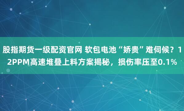 股指期货一级配资官网 软包电池“娇贵”难伺候？12PPM高速堆叠上料方案揭秘，损伤率压至0.1%
